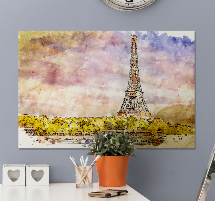 Cuadro ciudades Ciudades atardecer en parís - TenVinilo