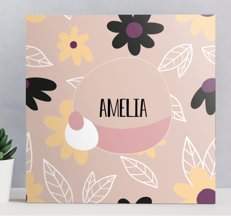 Cuadro de flores creación de nombres florales - TenVinilo