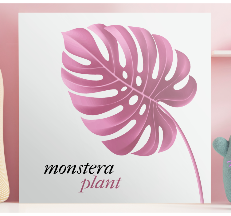 Cuadro de flores planta monstera - TenVinilo