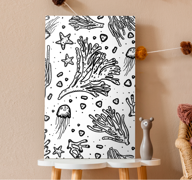 Cuadro de marineros vida en el arrecife de coral - TenVinilo