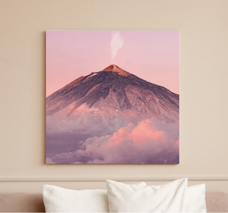 Cuadro paisajes erupción volcánica activa - TenVinilo