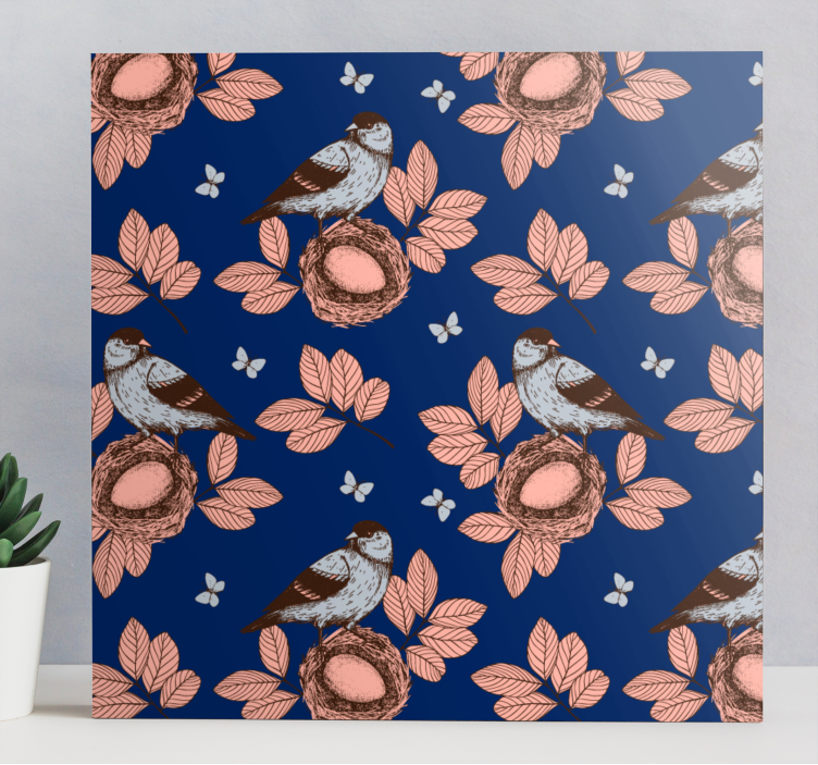 Cuadro aves anidando juntos - TenVinilo