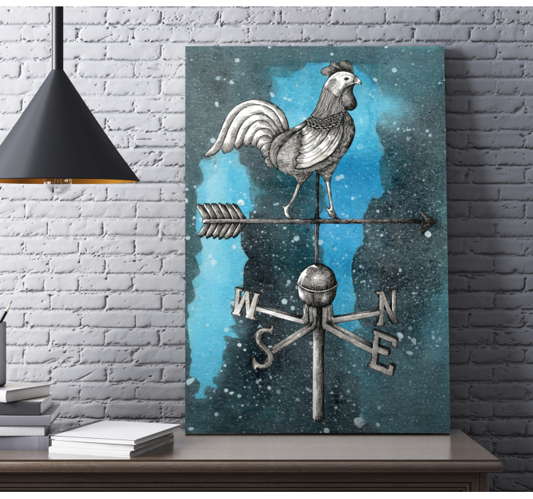 Cuadro aves Pollo de la noche estrellada - TenVinilo