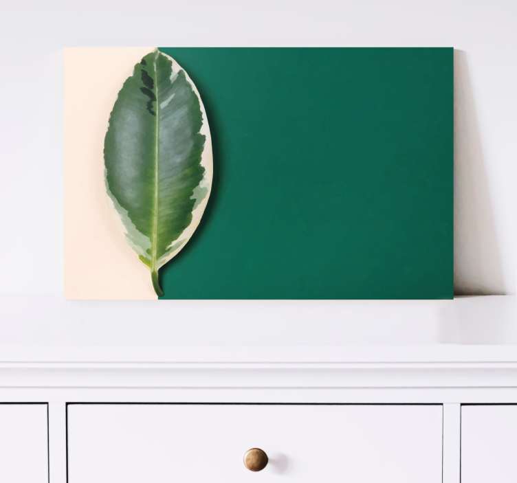 Cuadro plantas Diseño de hoja de pintura moderna - TenVinilo