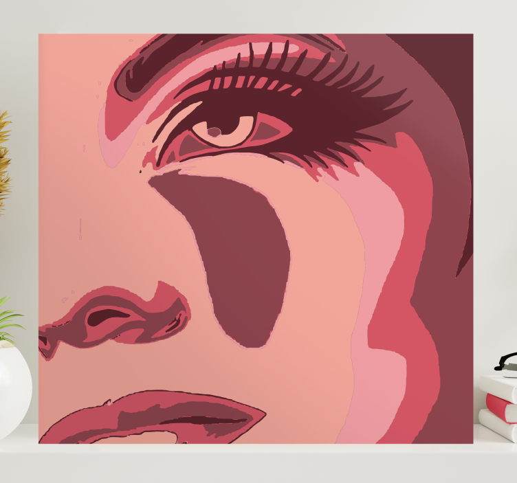 Cuadro moderno Arte pop de cara de niña - TenVinilo