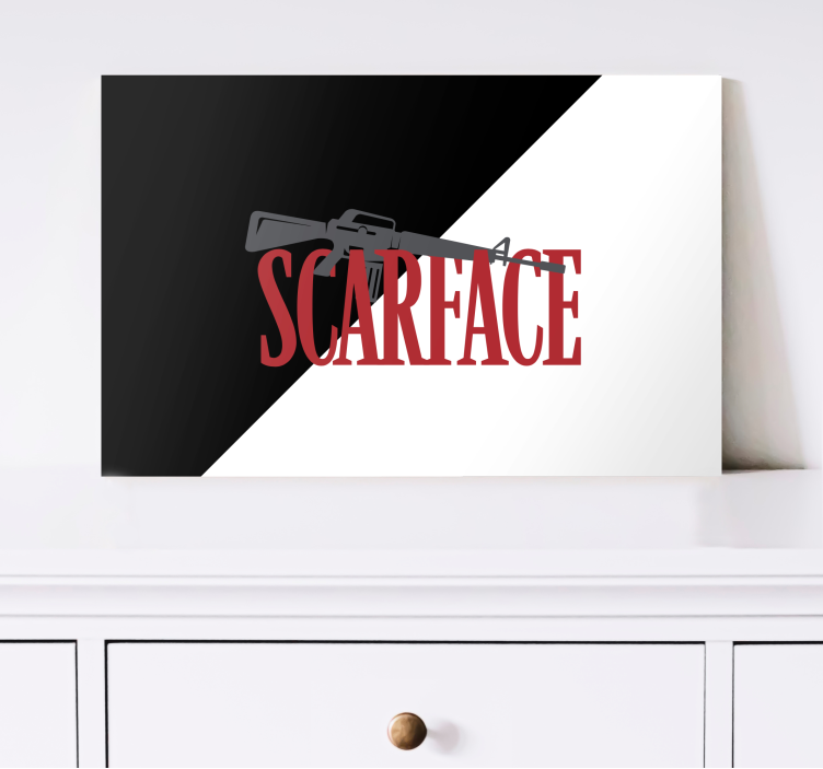 Cuadro decorativo videojuego logo de la pistola scarface - TenVinilo