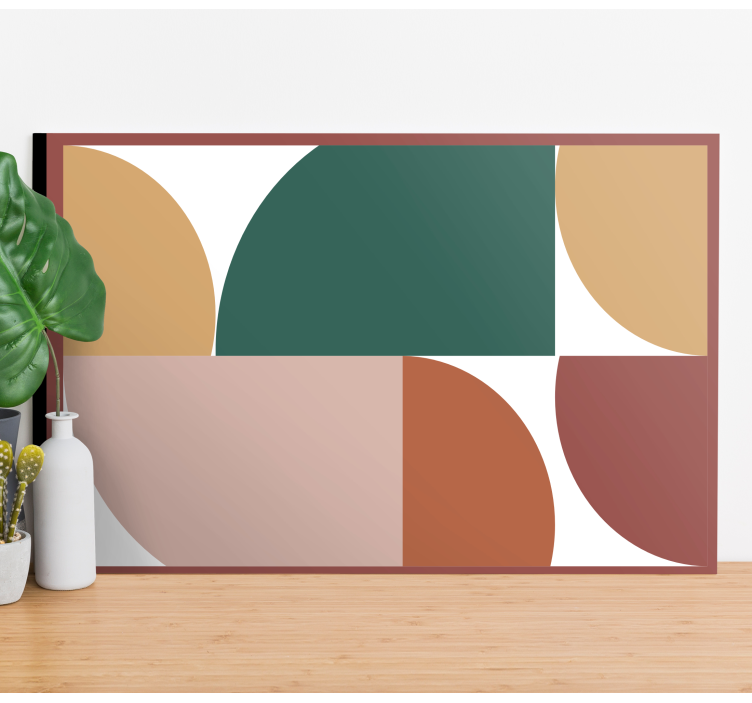 Cuadro geométrico Formas de patrones abstractos - TenVinilo