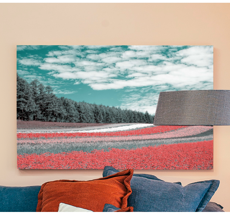 Cuadro de flores Diferente tipo de campo de flores - TenVinilo