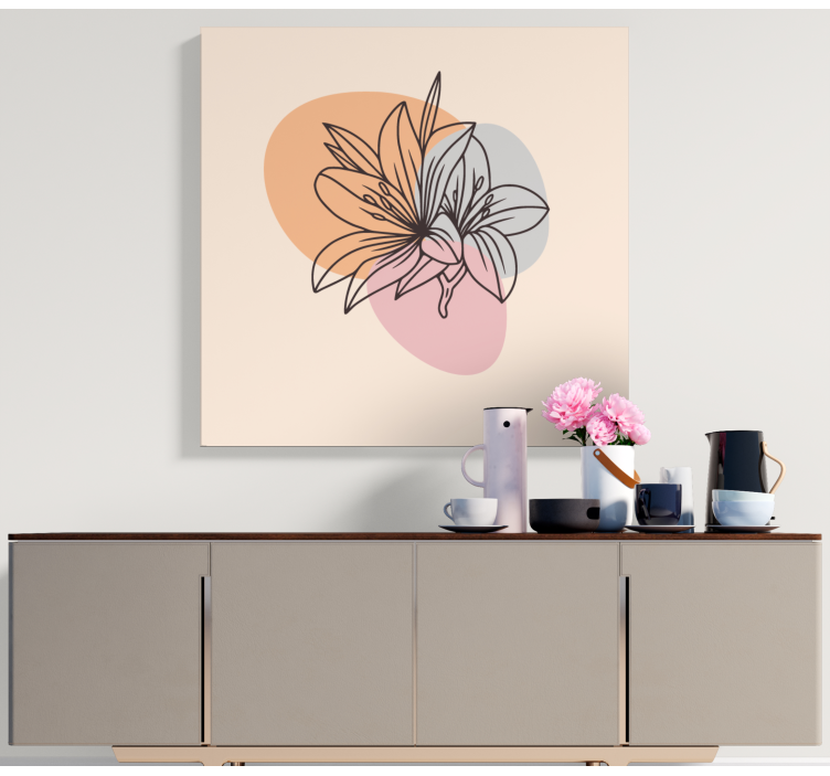 Cuadro de flores Par de flores minimalistas - TenVinilo