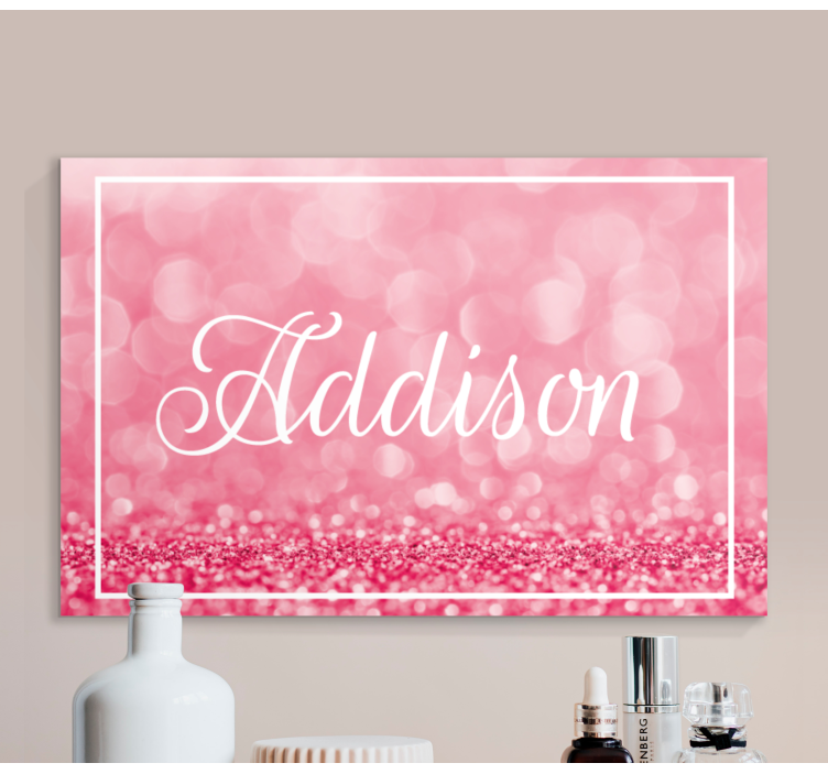 Cuadro personalizable Fluido degradado rosa brillante - TenVinilo