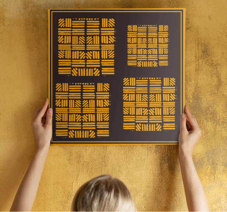 Cuadro moderno concepto de arreglo geométrico - TenVinilo