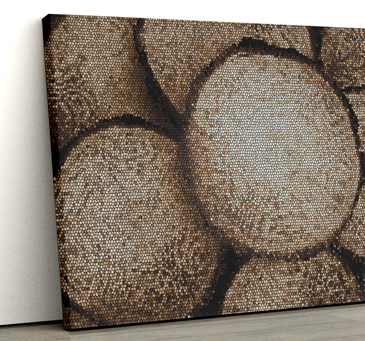 Cuadro mosaicos troncos cortados - TenVinilo