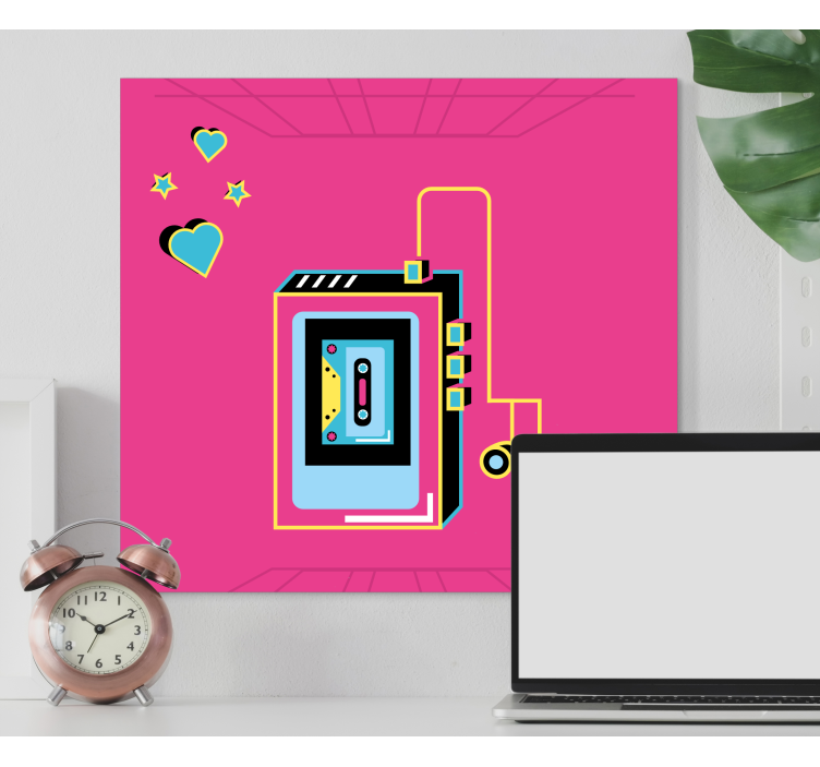 Cuadro musical amor cassette retro - TenVinilo