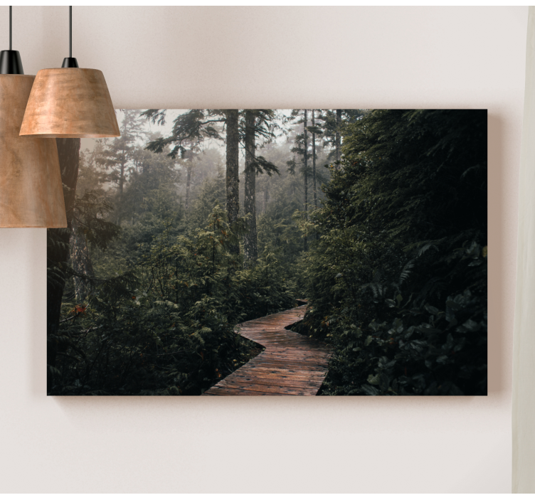Cuadro paisajes camino de madera - TenVinilo
