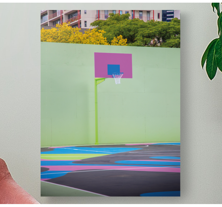 Cuadro casa Media cancha de baloncesto - TenVinilo