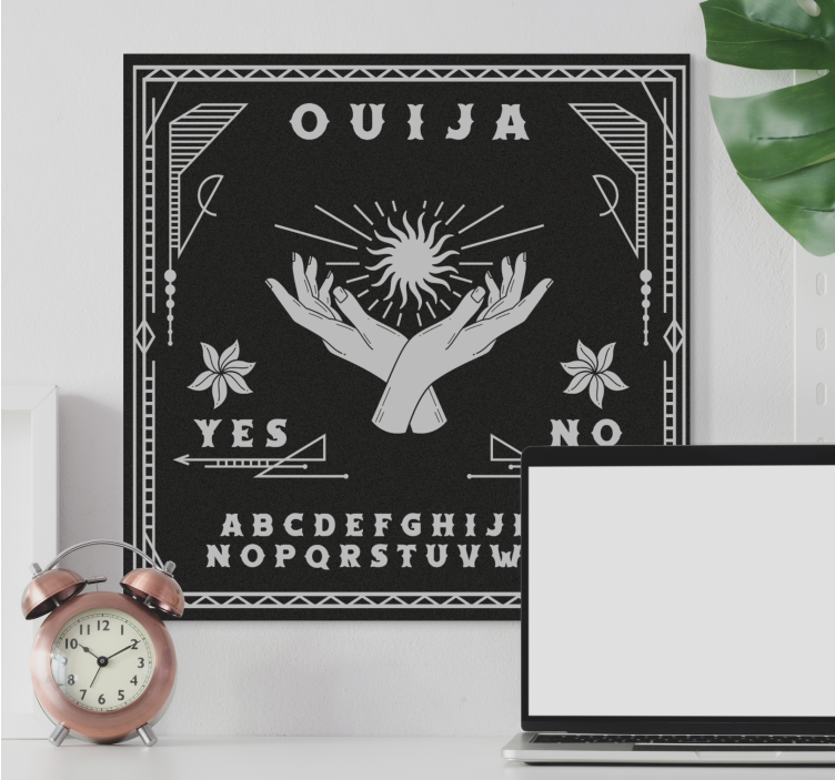 Cuadro casa Tablero de ouija blanco y negro - TenVinilo
