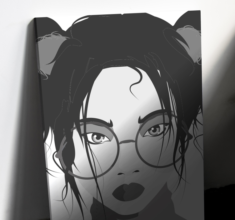 Cuadro para pasillo Mujer en blanco y negro - TenVinilo