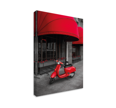Cuadro ciudades scooter italiana roja - TenVinilo