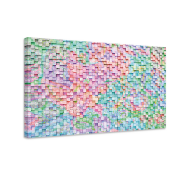 Cuadro mosaico cuadrados multicolores - TenVinilo