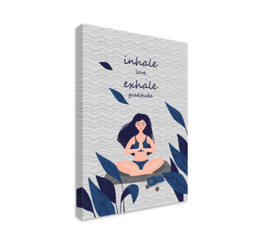 Cuadro zen frase inhale y exhale - TenVinilo