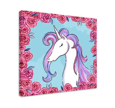 Cuadro unicornio Unicornios tonos lila - TenVinilo