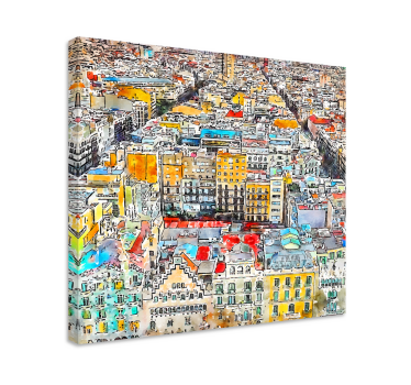 Cuadro artístico Arte vistas barcelona - TenVinilo