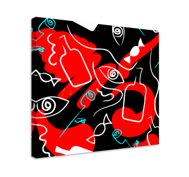 Cuadro bodegones formas de frutas abstractas - TenVinilo