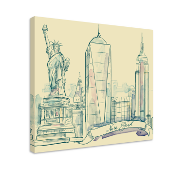 Cuadro ciudades skyline de nueva york - TenVinilo
