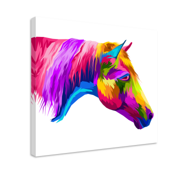 Cuadro caballo artístico multicolor - TenVinilo