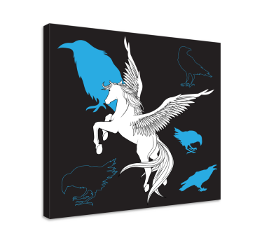Cuadro de dinosaurios vuelo del pegaso mítico - TenVinilo