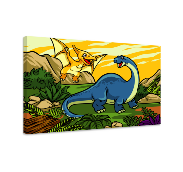 Cuadro dinosaurios felices - TenVinilo