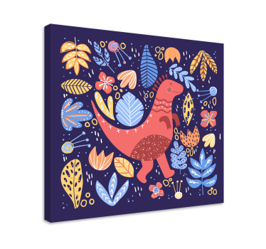 Cuadro de dinosaurios Dinosaurios infantiles de dibujos animados - TenVinilo