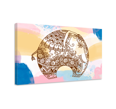 Cuadro de elefantes ilustración decorativa - TenVinilo