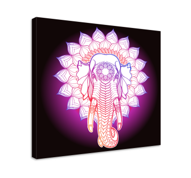 Cuadro de elefantes Elefantes mandala multicolor - TenVinilo