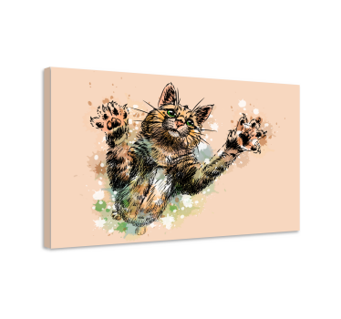 Cuadro gato Gato pintado - TenVinilo