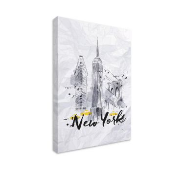 Cuadro ciudades ilustración del horizonte de nueva york - TenVinilo