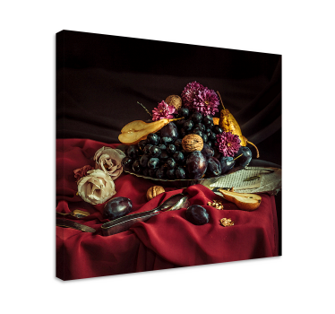 Cuadro bodegones arreglo de frutas elegante - TenVinilo