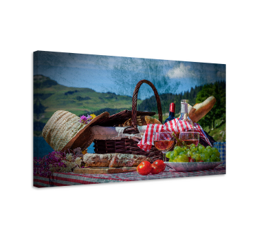 Cuadro de bodegones Picnic de montaña - TenVinilo