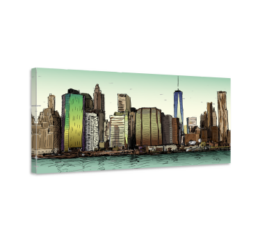 Cuadro decorativo moderno Nueva york artística - TenVinilo