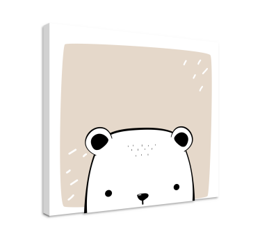 Cuadro para bebés Bebé oso polar - TenVinilo