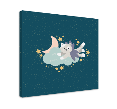 Cuadro de gatos sueño de gato volador - TenVinilo