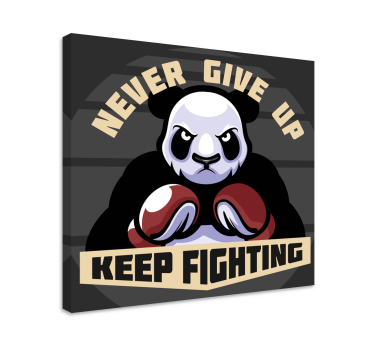 Cuadro de animales Panda de boxeo - TenVinilo