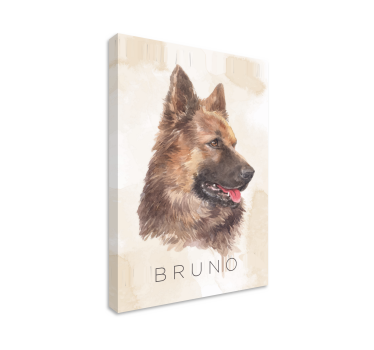 Cuadro de perro retrato de pastor alemán - TenVinilo