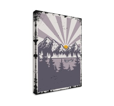 Cuadro retro vintage Paisaje retro - TenVinilo