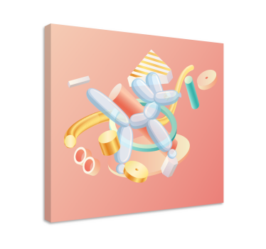 Cuadro bodegones formas de animales de globos - TenVinilo