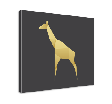 Cuadro de animales Jirafa de origami - TenVinilo
