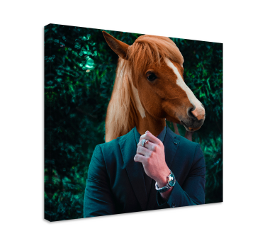 Cuadro caballos retrato de cabeza de caballo - TenVinilo