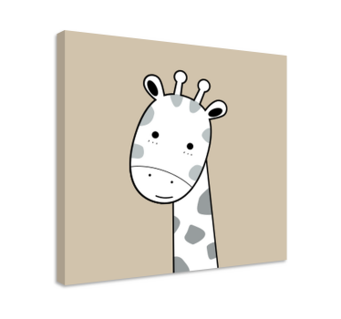 Cuadro de animales Jirafa beige nórdica - TenVinilo