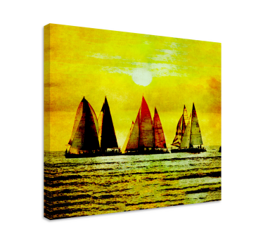 Cuadro de marineros Pintura artística de veleros - TenVinilo