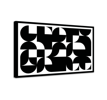 Cuadro figuras geométricas Arte abstracto negro - TenVinilo